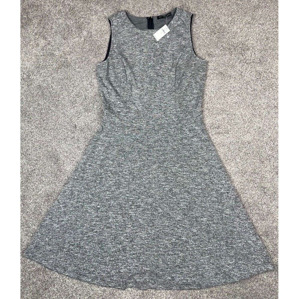 Banana Republic Dress Womens 6 Tall Skater Swing Heathered Minimal Preppy NEW